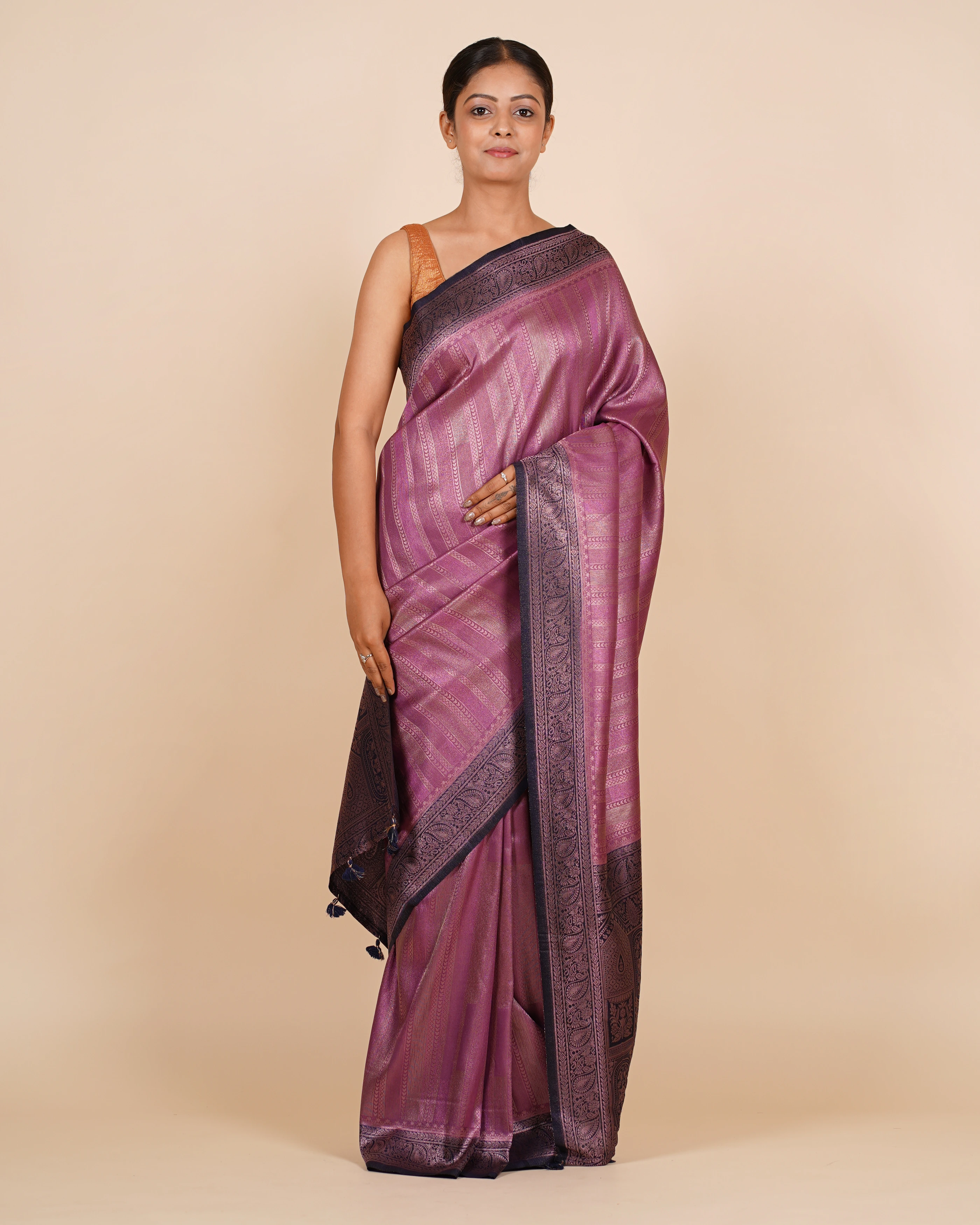 Evening Glam Magenta Saree