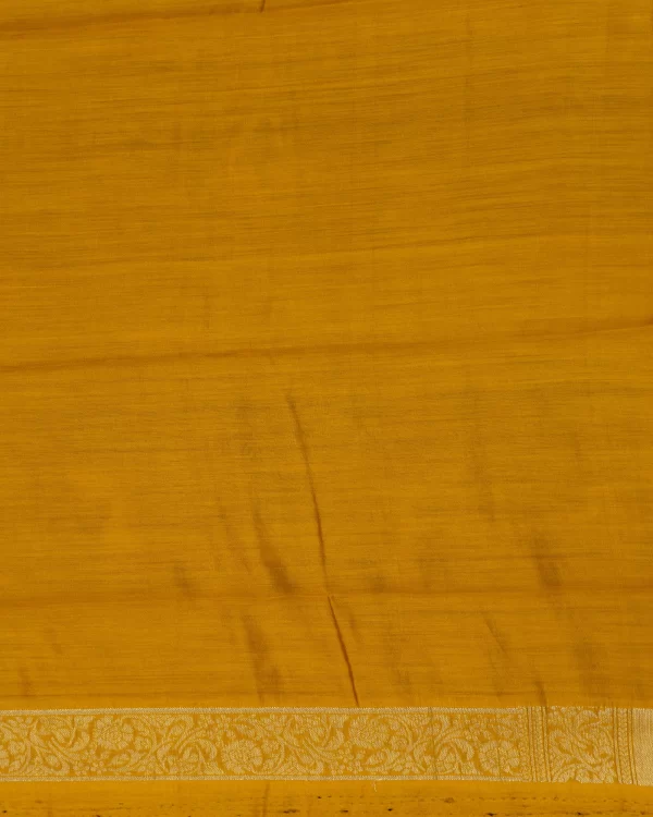 Evening Glam Floral & Geometrical  Rama-Majanta Chiniya Saree - Image 6