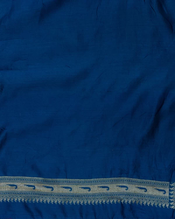 Evening Glam Floral Butis Rani Chiniya Saree - Image 6