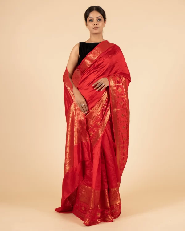 Evening Glam Floral Xxx Dupion Saree
