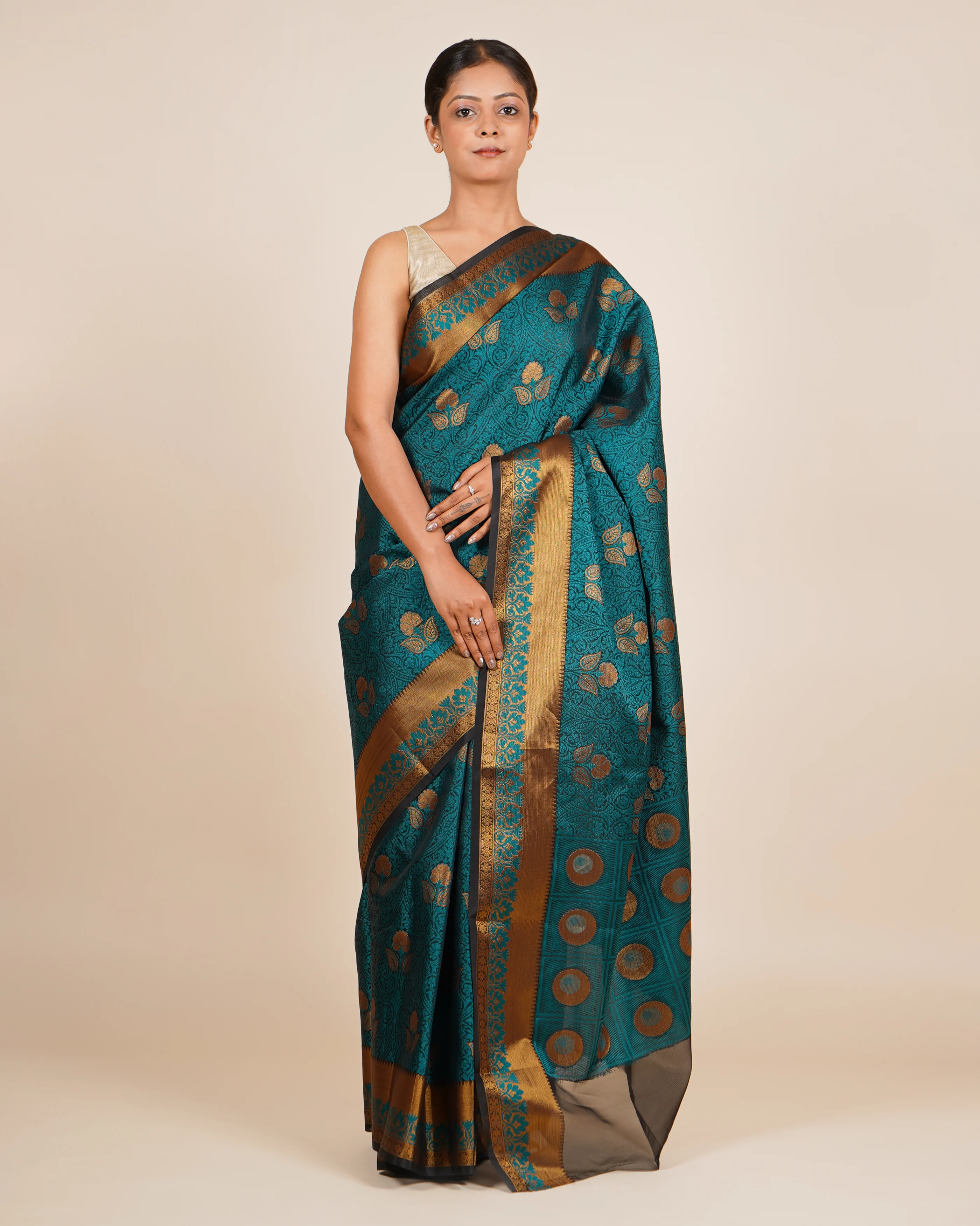 Everyday Comfort with Sea Green Kora Saree