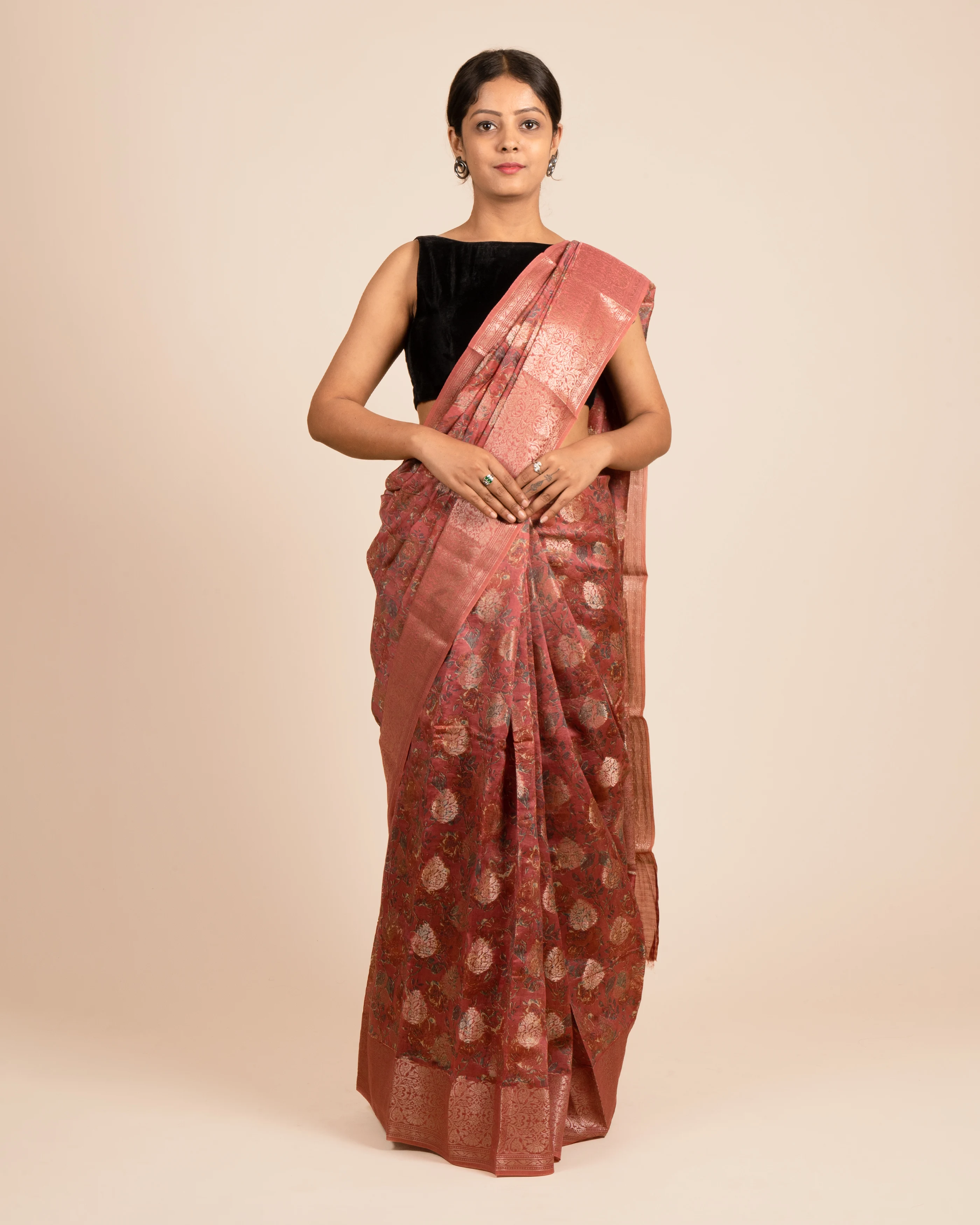 Everyday Comfort Pink Chanderi Saree