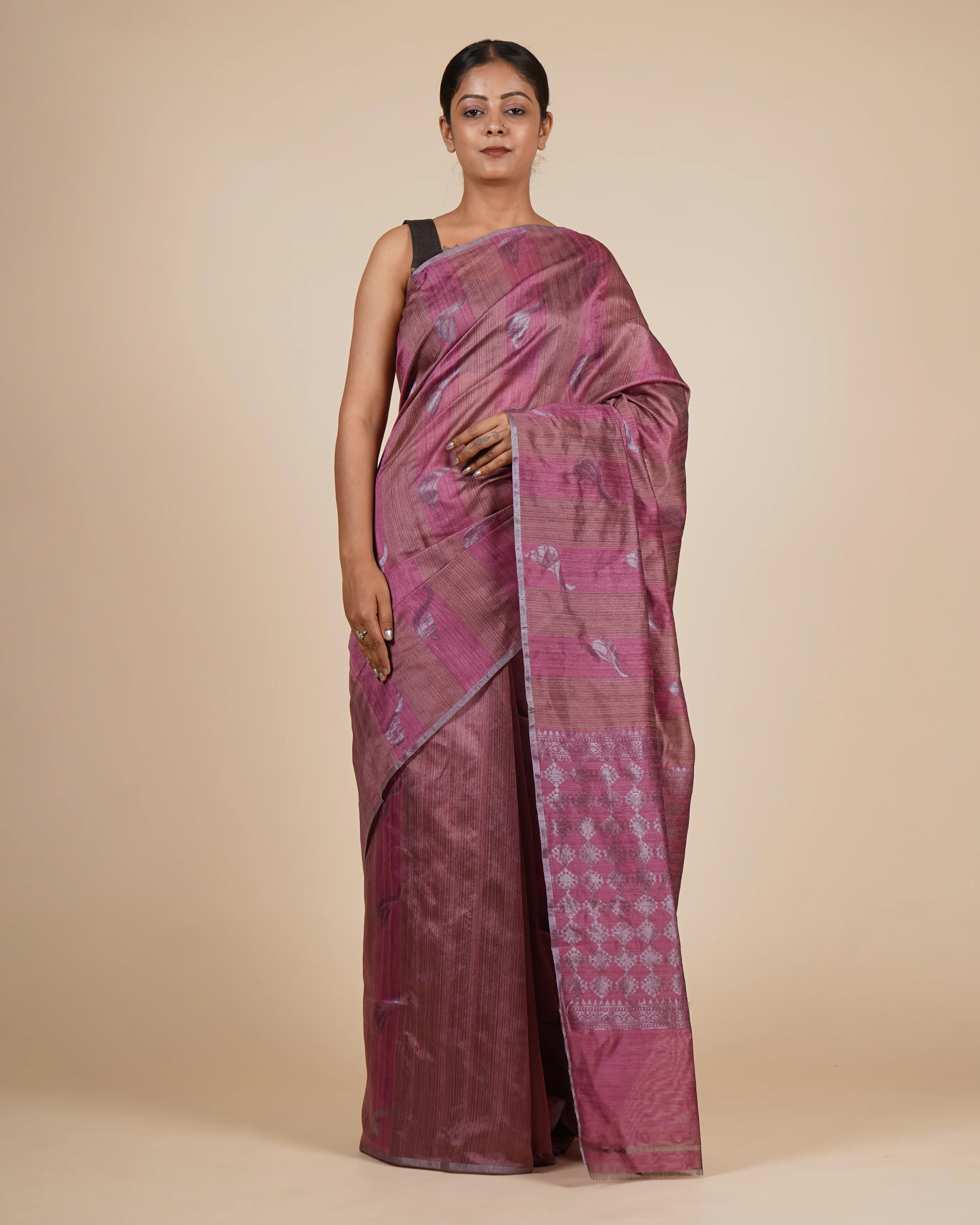 Everyday Comfort Wine Taspa Saree
