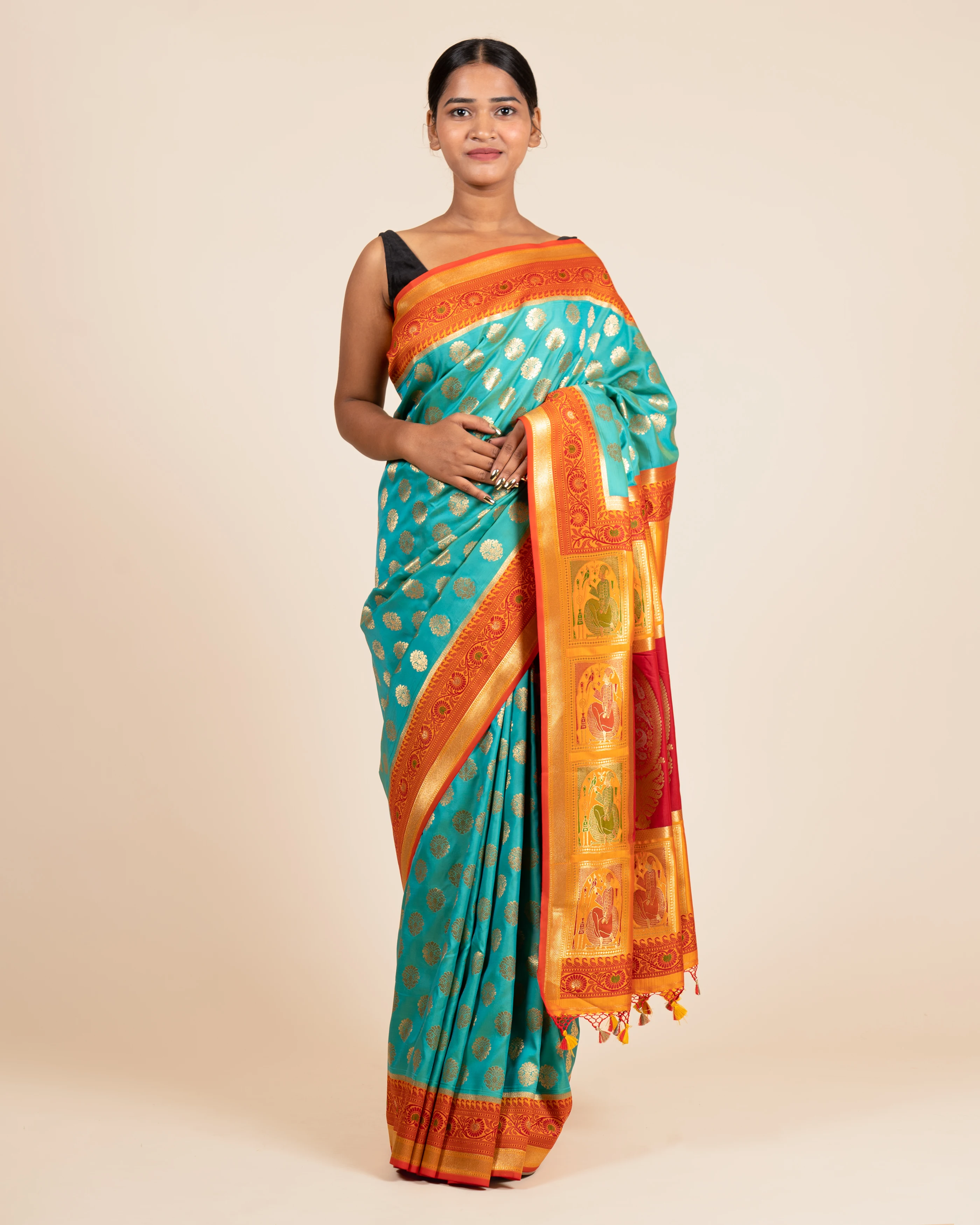 Evening Glam Sea Green Silk Saree