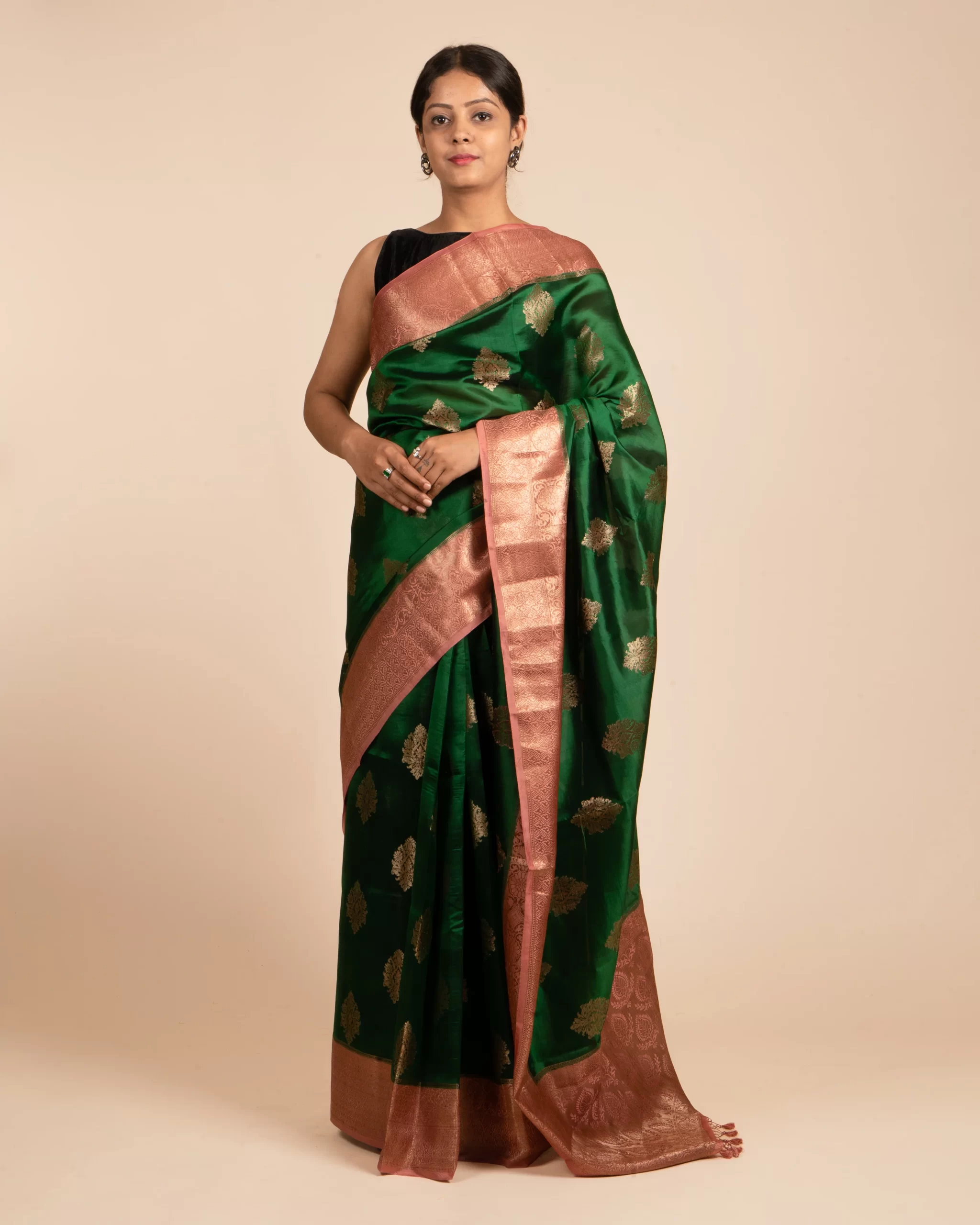Evening Glam Purple Silk Saree