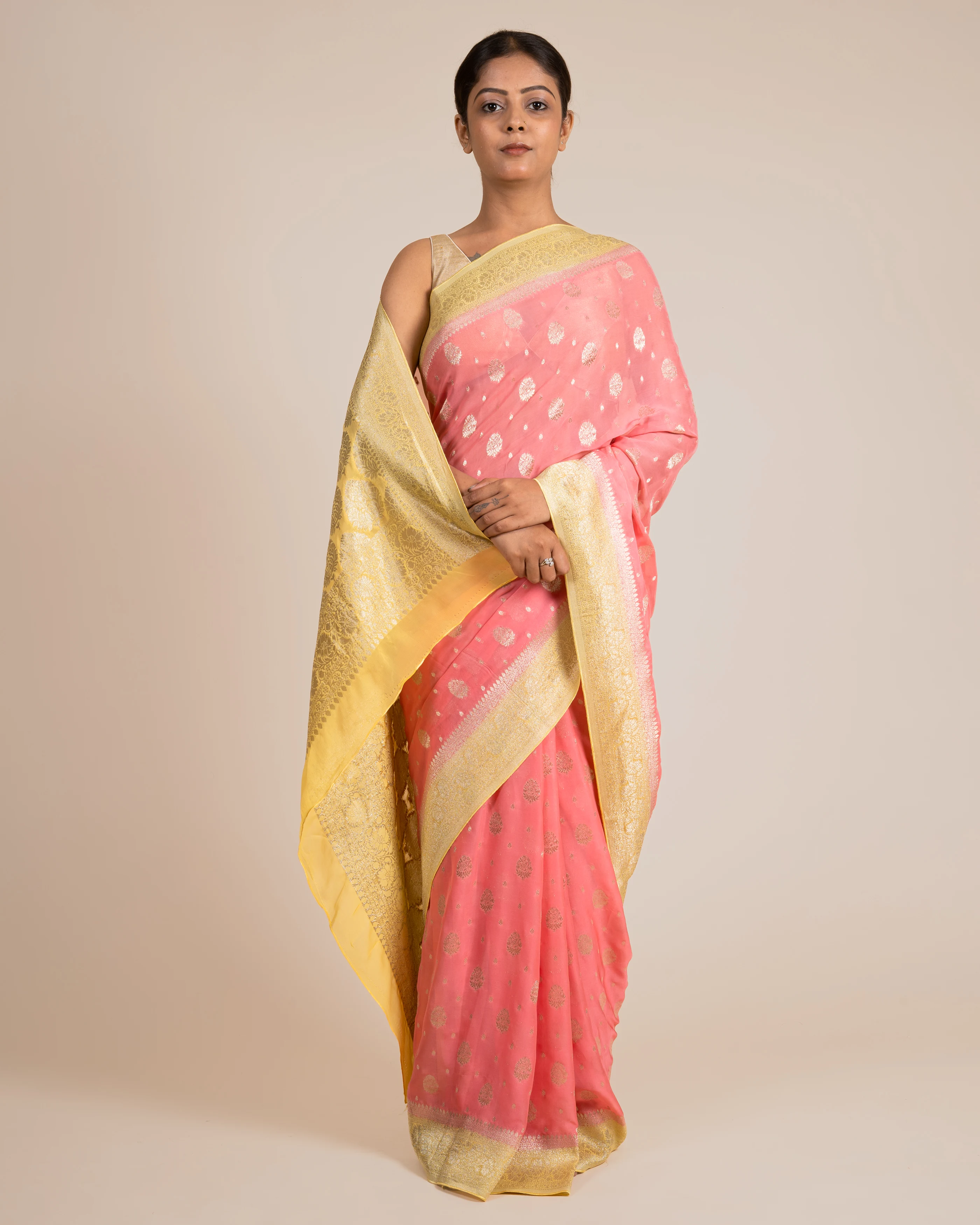 Everyday Comfort Buta Pink Viscose Saree