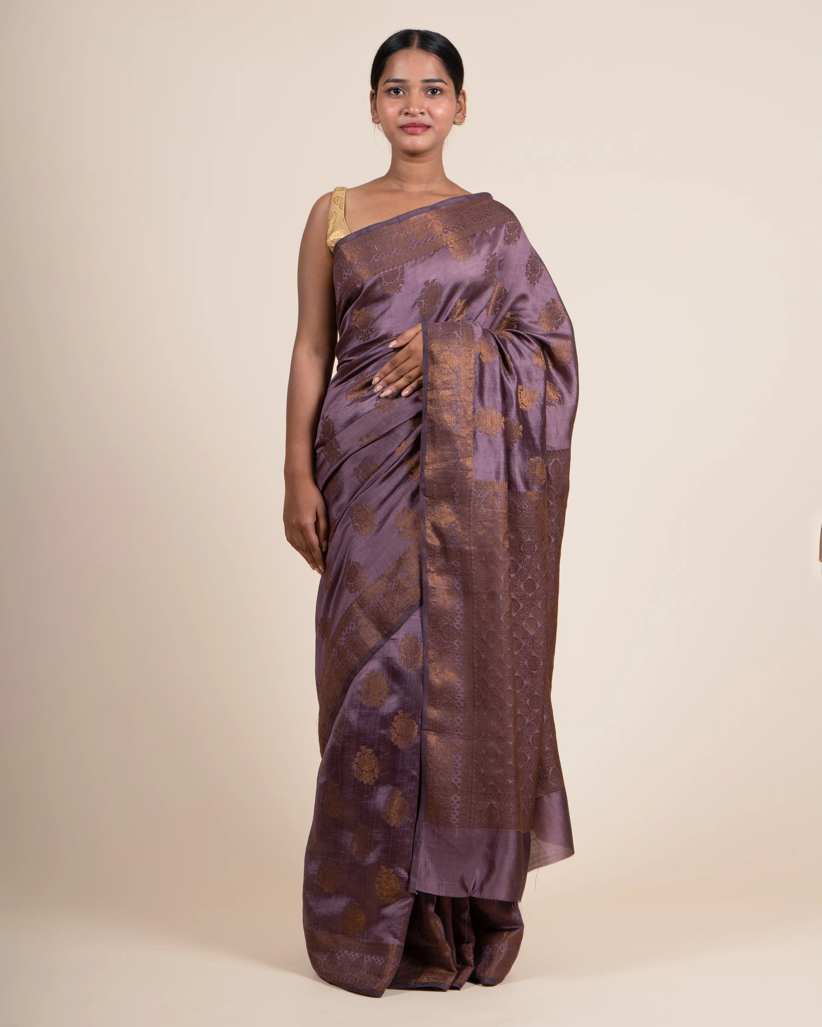 Everyday Comfort Lavender Chiffon Saree